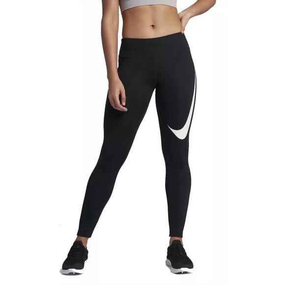 Nike Pants - Nike Nsw Essential Mid-Rise Swoosh Leggings Black Size S
